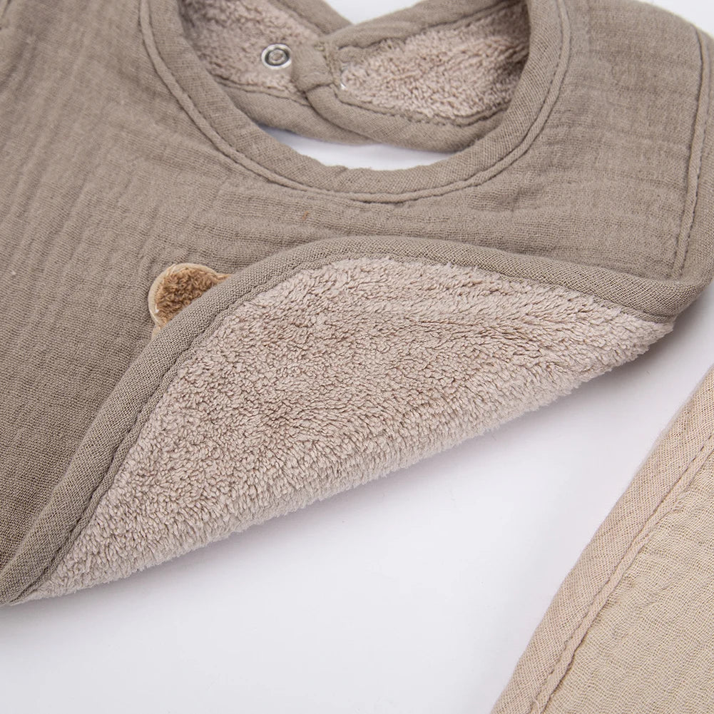Bavoirs douillets avec ourson 100 % coton
