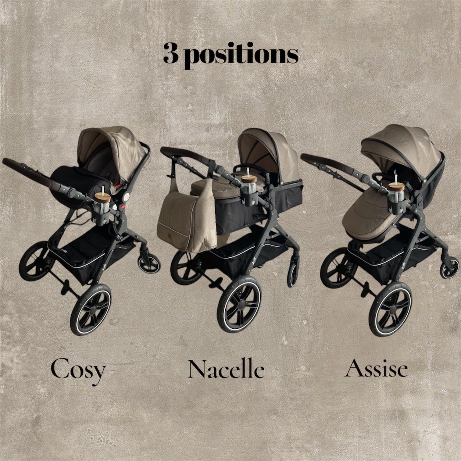 Poussette 3 en 1 Confort