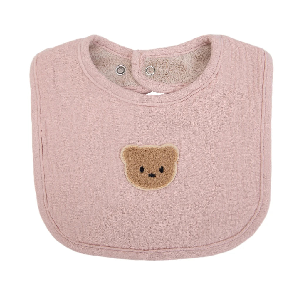 Bavoirs douillets avec ourson 100 % coton