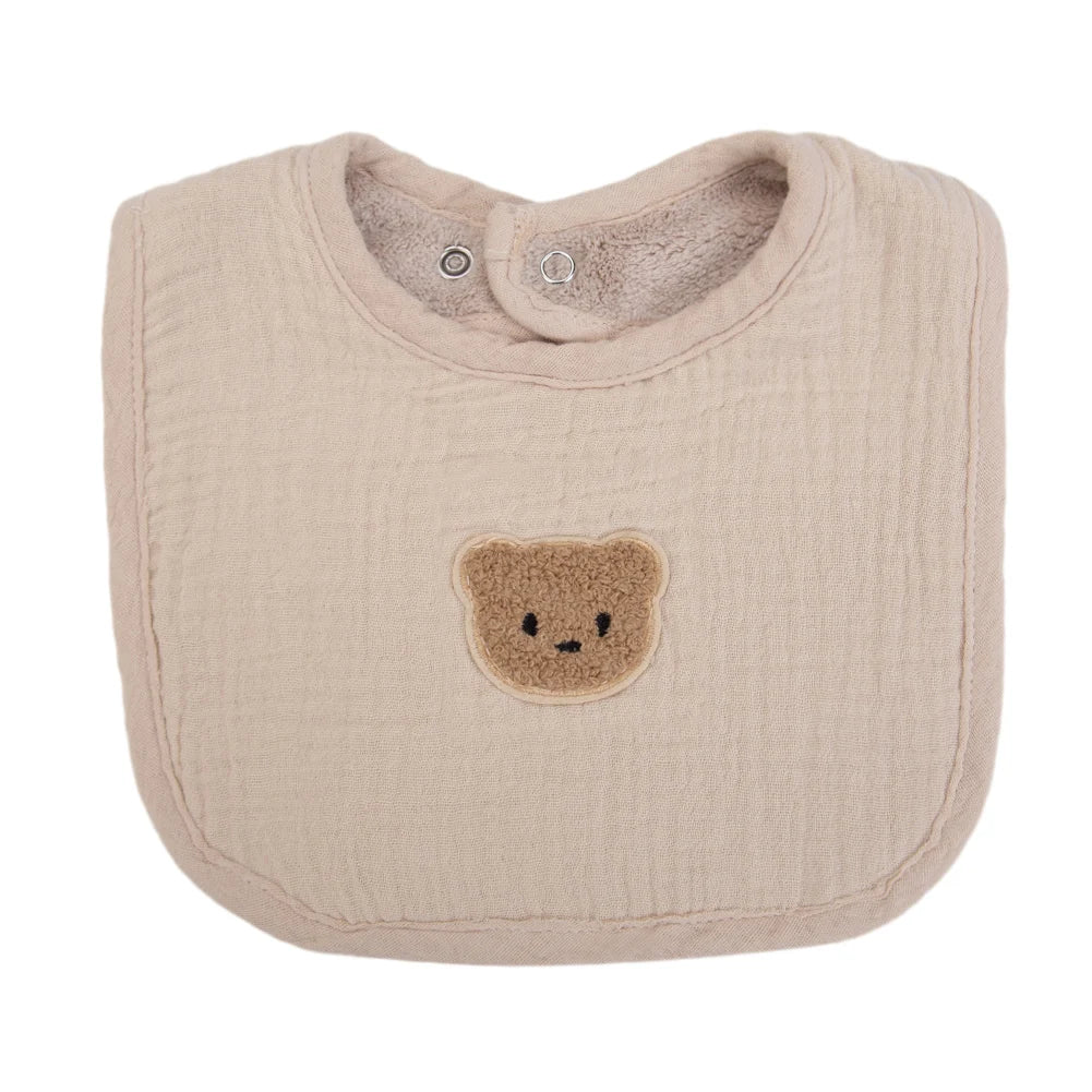 Bavoirs douillets avec ourson 100 % coton
