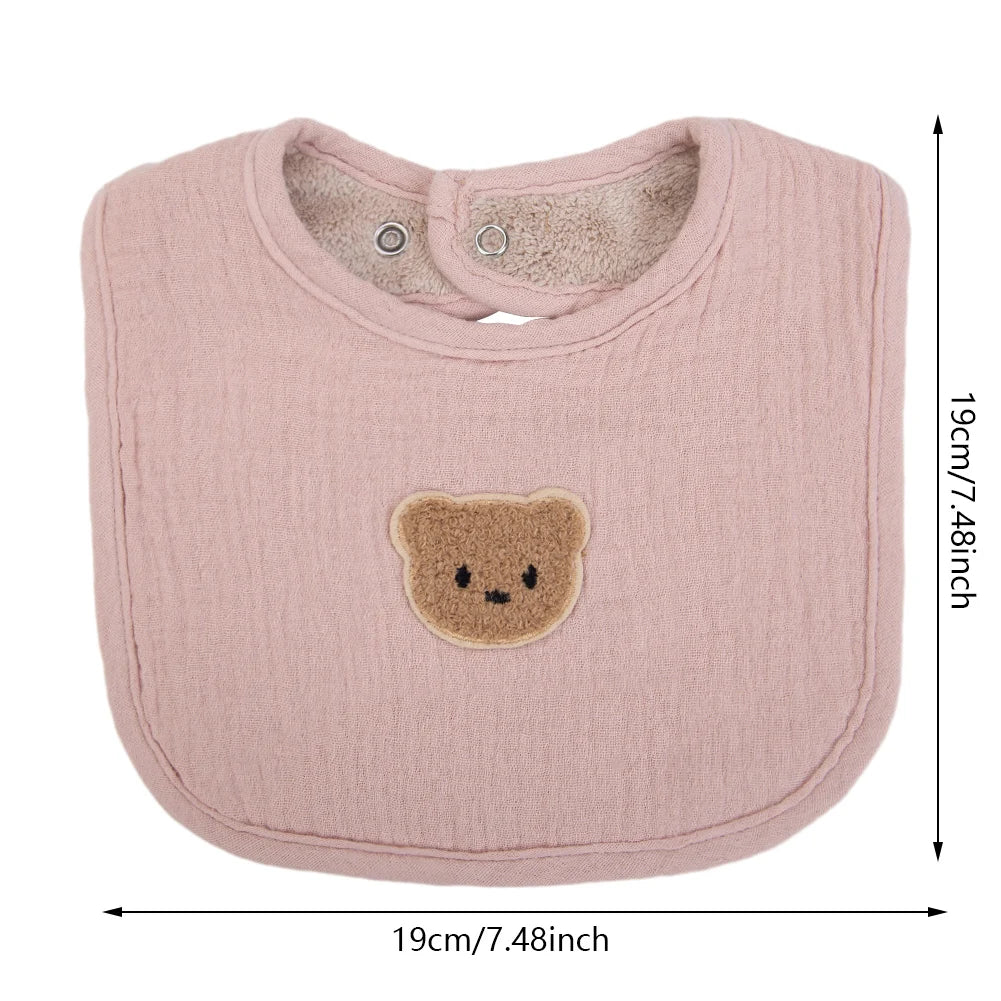 Bavoirs douillets avec ourson 100 % coton