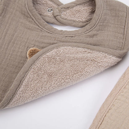 Bavoirs douillets avec ourson 100 % coton