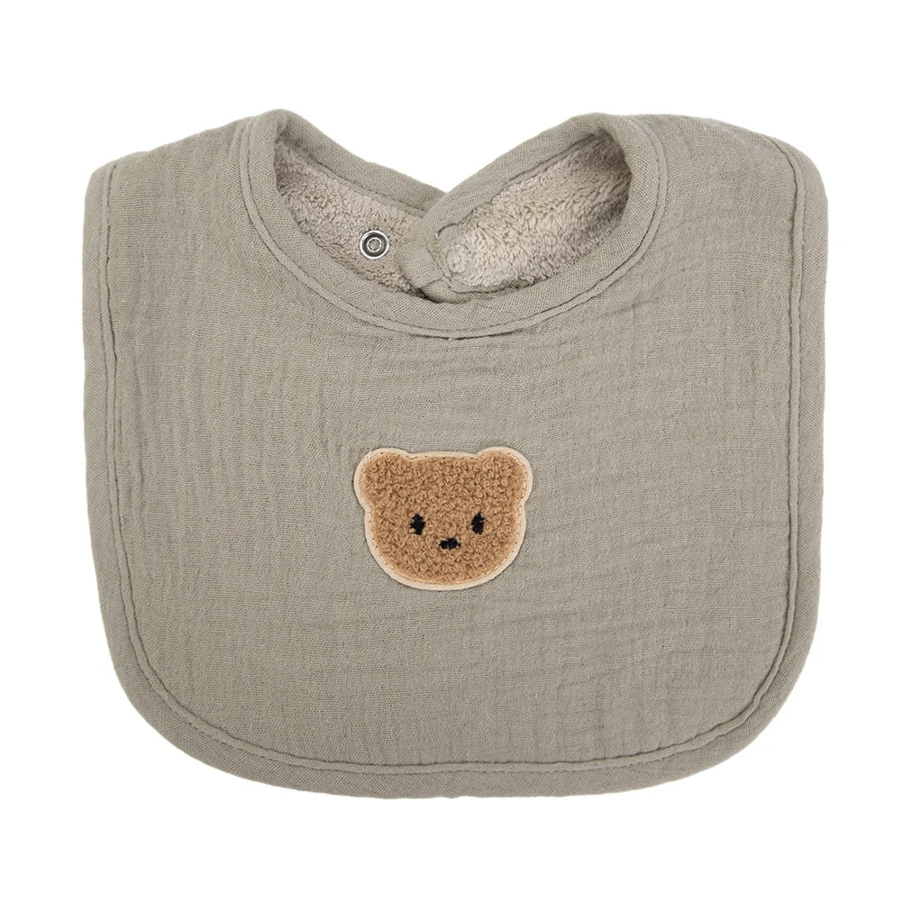 Bavoirs douillets avec ourson 100 % coton