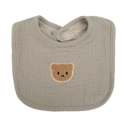 Bavoirs douillets avec ourson 100 % coton