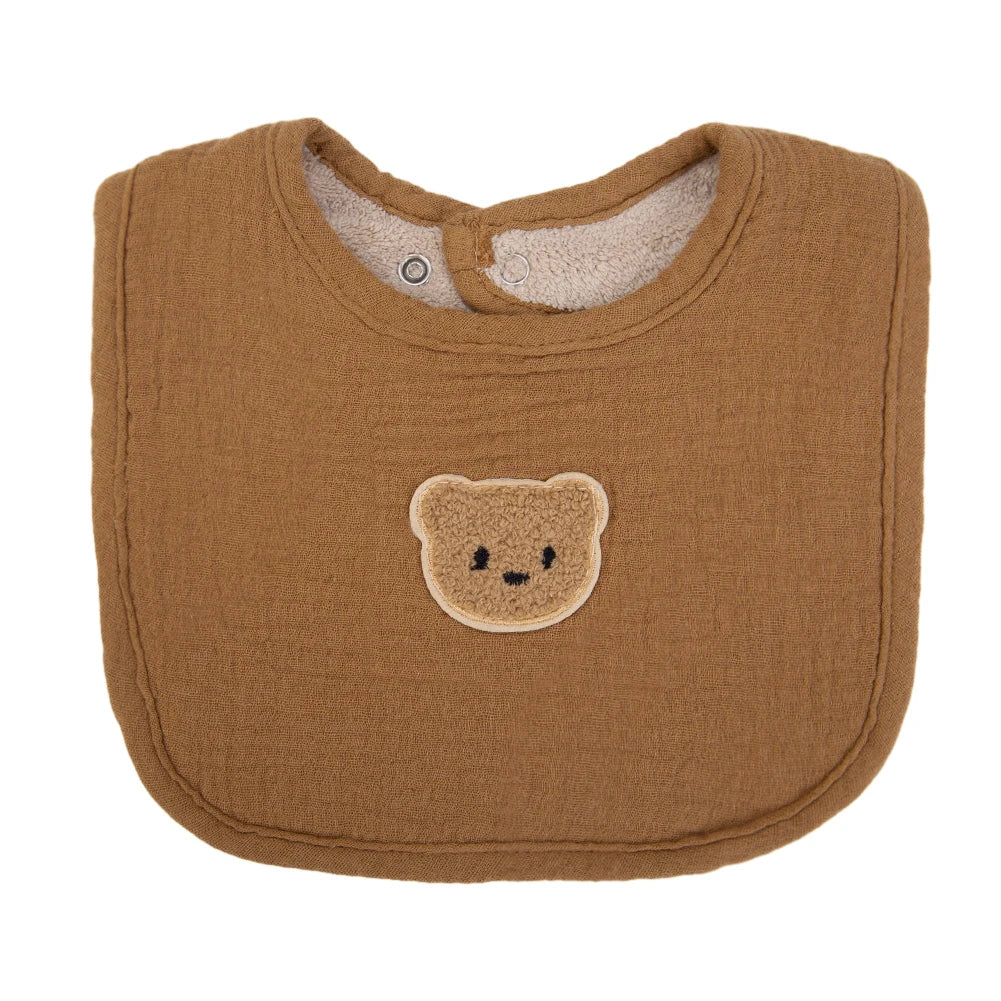 Bavoirs douillets avec ourson 100 % coton